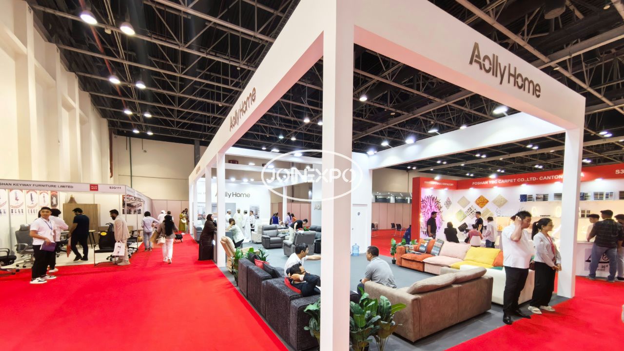 阿聯(lián)酋迪拜展臺設(shè)計搭建-浙江傲利家居閃耀迪拜家居展