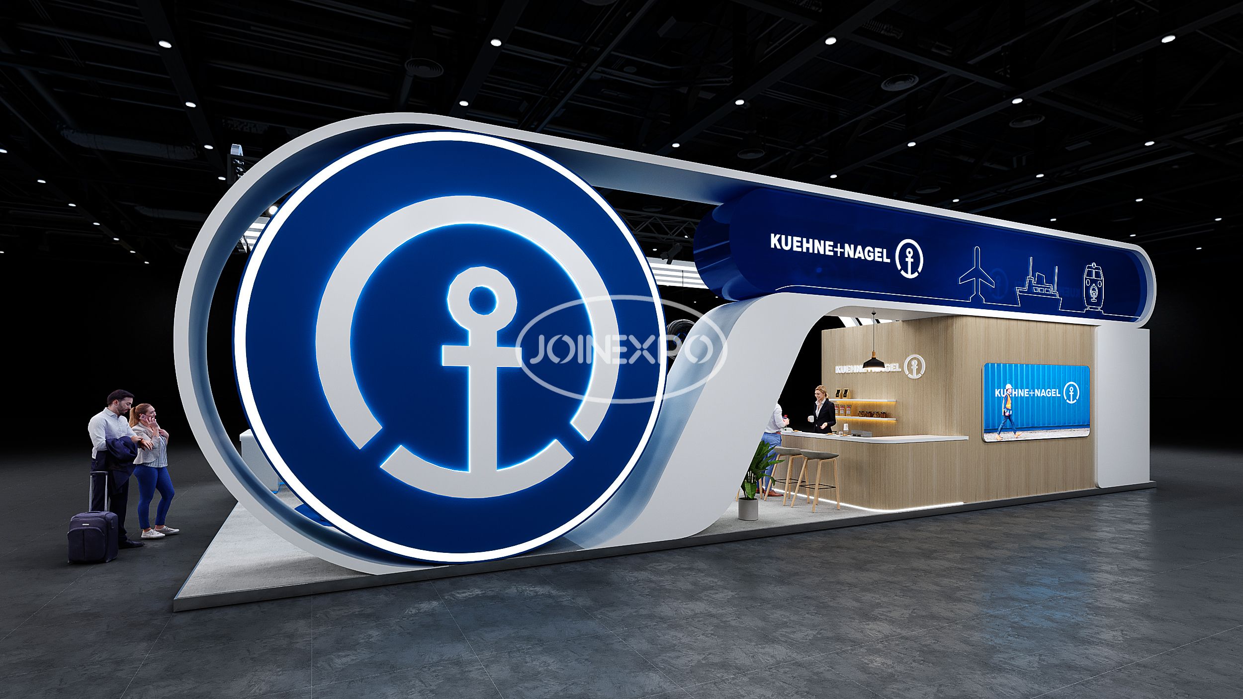 上海進(jìn)博會(huì)展臺(tái)設(shè)計(jì)丨鏈接世界，德迅物流網(wǎng)絡(luò)緊密相連